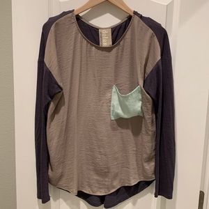 Anthropologie DOLAN Colorblock Pocket Long Sleeve